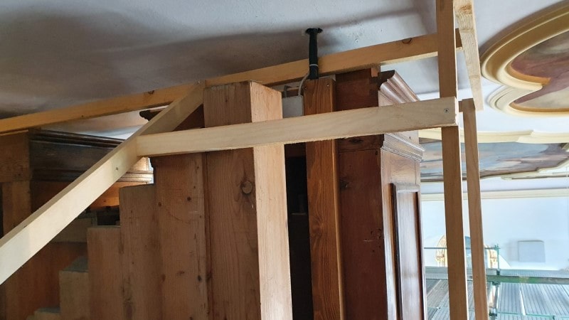 Orgelschutz Dachlattengerüst